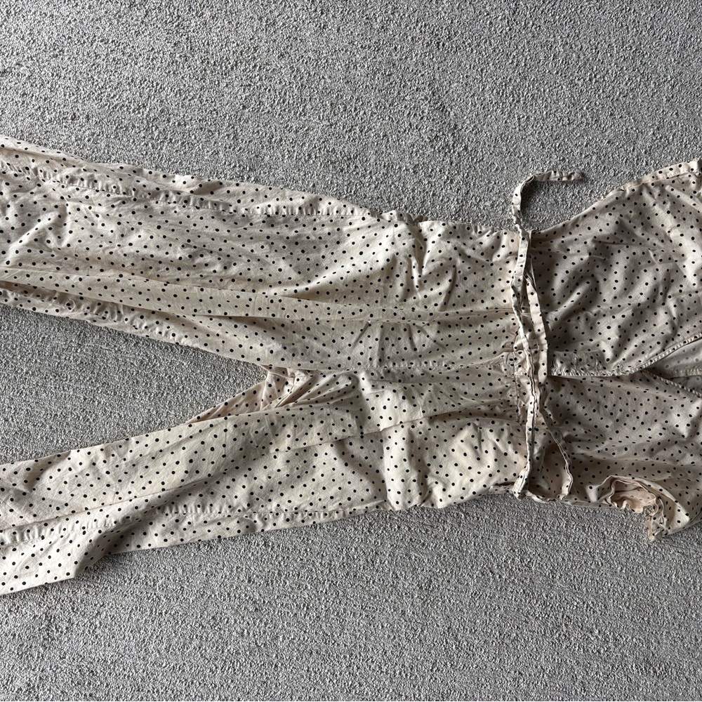 Monki Beige Polka Dot Jumpsuit